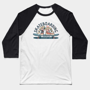 Authentic Skateboarding vintage print design for T-shirt Baseball T-Shirt